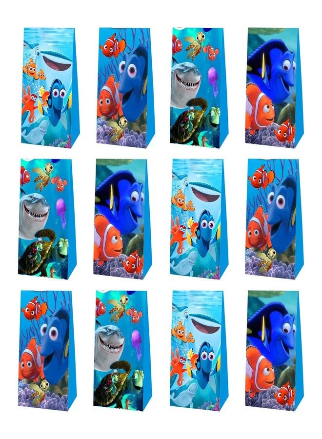 fancigo 12Pcs Finding Nemo Party Gift Bags Goodie Bags for Kids Birthday Decorations Party Supplies - Image 1